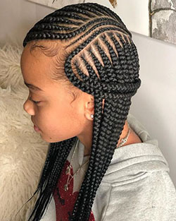 Europe type fashionable kids braid styles, Artificial hair integrations: Box braids,  French braid,  Black hair,  Box Braids Hairstyle,  Kids Braids  