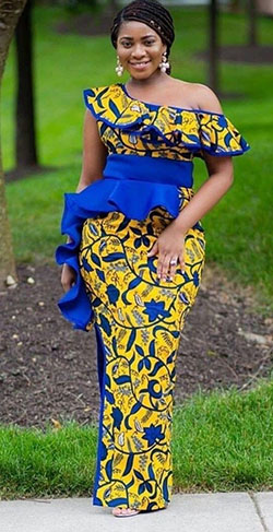 Latest ankara long gown styles for ladies: Evening gown,  African Dresses,  Aso ebi,  Maxi dress,  Ankara Dresses  