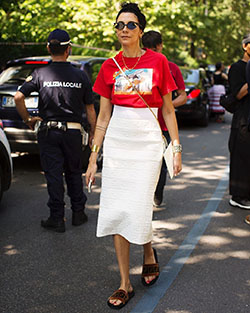 Outfits With White Skirt, Paris Fashion Week, The Sartorialist: Closer: Skirt Outfits,  Fashion week,  Haute couture,  Street Style  