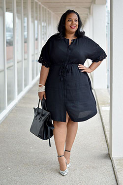 Collections on fashion model, Little black dress: Hairstyle Ideas,  Plus size outfit  