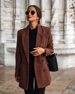 Classy winter outfit ideas, Winter clothing: winter outfits,  Polo neck,  Blazer Outfit,  Street Style,  Casual Outfits  