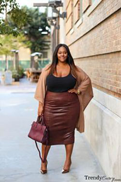 Most liked by teens trendy curvy leather, Pencil skirt: Plus size outfit,  Plus-Size Model,  Pencil skirt,  celebrity pictures  