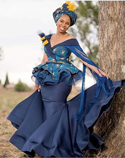 Wedding shweshwe dresses for makoti: Wedding dress,  African Dresses,  Kente cloth,  Seshoeshoe Outfits  