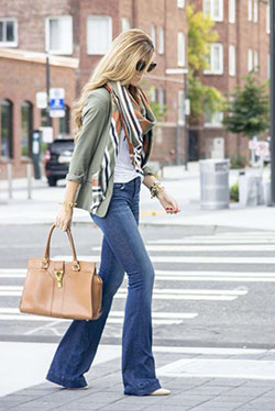 Outfits With Bootcut Jeans, Wide-leg jeans, Casual wear: Wide-Leg Jeans,  Polo neck,  Bootcut Jeans  