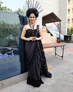 Sabby Suri Hot Pic In Black Saari: Cocktail Dresses,  Photo shoot,  Sabby Suri Instagram,  Sabby Suri  
