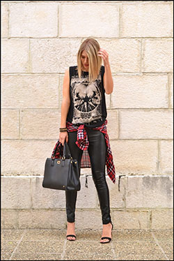 Leather Legging Outfit, Casual wear, Dress shirt: black pants,  High-Heeled Shoe,  shirts,  Legging Outfits,  Casual Outfits  