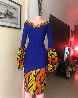 Delicate & stylish ankara patterned lace, African wax prints: party outfits,  African Dresses,  Roora Dresses  