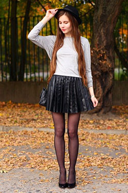 Cute winter outfits skirt, Winter clothing | Skater Skirts Outfits ...