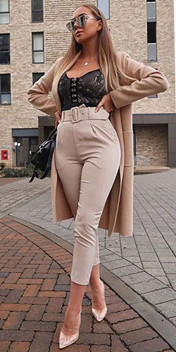 Imminent style ideas for nude trousers outfit, Cargo pants: Casual Outfits  