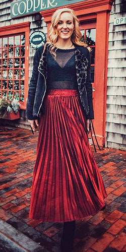 Holiday Outfit Ideas For Women, Christmas Day, Long Skirt: Cocktail Dresses,  Christmas Day,  holiday outfit,  FLARE SKIRT,  Twirl Skirt  