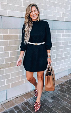 Must check! fashion model, Little black dress: Sweaters Outfit  