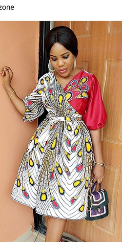 Latest short ankara gown styles: African Dresses,  Aso ebi,  Short Dresses  