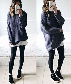 Sweater And Leggings Outfits Tumblr, FASHION SNEAKERS, Sports shoes: winter outfits,  Sports shoes,  FASHION SNEAKERS  