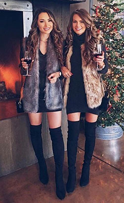 Find out these nice & adorable winter party outfits, Winter clothing: party outfits,  winter outfits,  fashion blogger,  Casual Outfits,  Fur Coat Outfit  