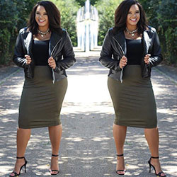 Date night outfit plus size: Bandage dress,  Plus size outfit,  Pencil skirt,  Nadia Aboulhosn,  Casual Outfits  