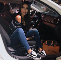 Insta photo in a car: Fashion photography,  Baddie Outfits,  Photo shoot  