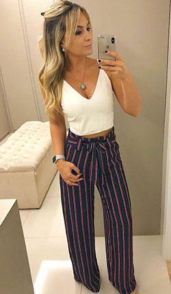 Flowy Pants Outfit: Pant Outfits,  Casual Outfits  