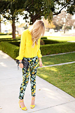 Great photos of tops and jeggings, Crop top: Slim-Fit Pants,  shirts,  Casual Outfits,  Yellow Shoes  