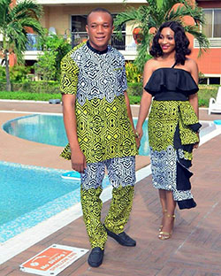 Trendy ankara styles for couples: Aso ebi,  Casual Outfits,  Matching Couple Outfits  