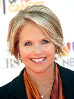 Look for the great katie couric, CBS Evening News: Bob cut,  Short hair  