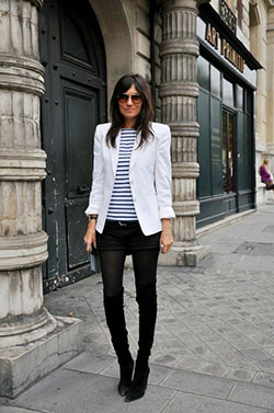 Handpicked cute emmanuelle alt looks, Editor in Chief: Street Style,  Vogue Paris,  Black Shorts,  Fashion photography  