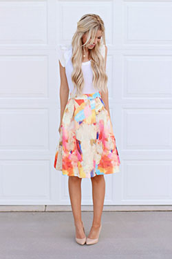 Eye catching cute easter outfits, Casual wear: party outfits,  Skirt Outfits,  Casual Outfits  