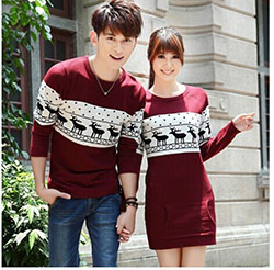 Matching christmas outfits for couples: Christmas Day,  Christmas jumper,  Matching Outfits,  Matching Couple Outfits  