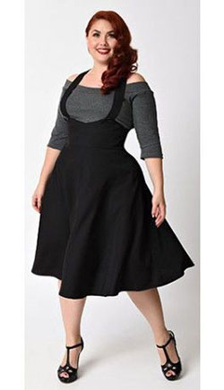 Plus size circle skirt suspender: Plus size outfit,  Clothing Ideas,  Pencil skirt,  Vintage clothing,  suspenders skirt  