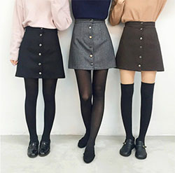 Tights With Skirt Outfit: Skirt Outfits  