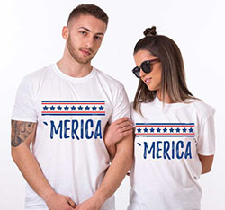 4th of july merica shirts: Crop top,  United States,  Independence Day,  Printed T-Shirt,  couple outfits  