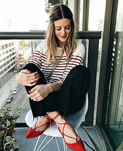 Outfits With Red Shoes, Call It Spring, Ballet flat: Ballet flat,  Casual Outfits,  Red Shoes Outfits  