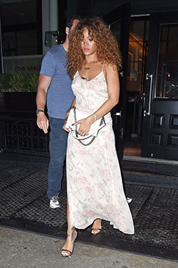 Dress rihanna street style, MAMA Gallery: Street Style,  Slip dress,  Rihanna Style  