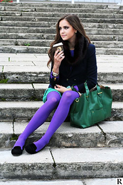 Irresistible fashion tips for purple tights outfit, Knee highs: Knee highs,  Tights outfit,  Pamela Mann  