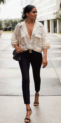 Outfits For Skinny Women, Dress shirt, Slim-fit pants: Slim-Fit Pants,  shirts,  fashion blogger,  Casual Outfits,  Skinny Women Outfits  