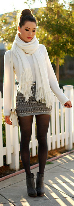 Winter Dresses With Tights: Tights outfit  