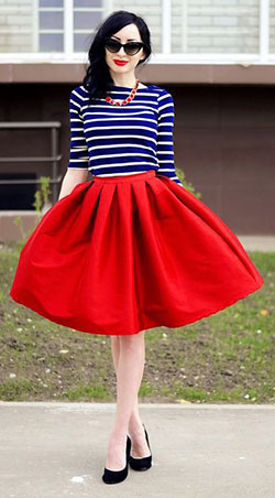 Great suggestion for party vestidos estilo parisino, A-Line Midi Skirt: Lapel pin,  Skirt Outfits,  Fashion week  