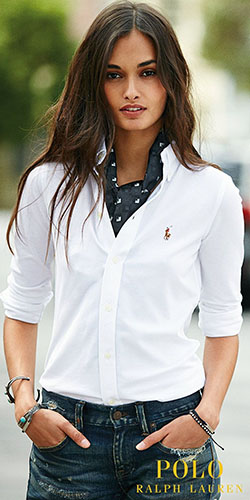 Ralph lauren white shirt womens: shirts,  Bandana Outfit Girls,  White Shirt  