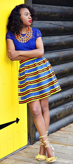 Blue Outfits With Yellow Shoes: Informal wear,  Yellow Shoes  