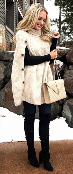 Famcy clothes for women in the winter: winter outfits,  Polo neck,  Business Outfits,  Casual Outfits  
