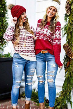 Winter Party Outfits For Christmas & New Year, Collections de Charme, Casual wear: Christmas Day,  Black sweater,  party outfits,  Casual Outfits  