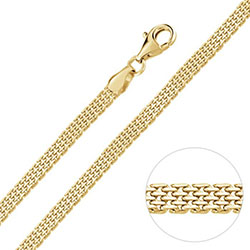 Yellow Gold Plated Sterling Silver 3.9mm Mesh Bracelet £34.00: Sterling Silver Bracelet,  bracelet  