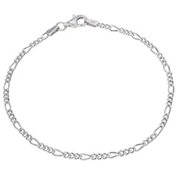 Sterling Silver 2mm Diamond Cut Figaro Link Bracelet £11.00: Diamond Cut Figaro Link Bracelet,  Figaro Link Bracelet,  bracelet  