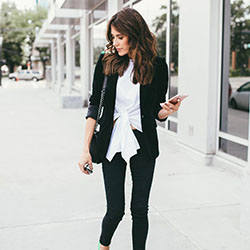 Stylish Blazer Outfits for Women: Semi-Formal Wear,  Blazer Outfit,  Street Style  
