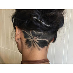 Female hair tattoo design: Long hair,  Hairstyle Ideas,  Short hair,  Bob Hairstyles,  Buzz cut,  Hair tattoo  