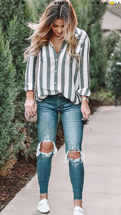 Fantastic moment ideas school spring outfits, Casual wear: Casual Outfits,  Ripped Jeans,  Grunge fashion,  Spring Outfits  