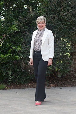 White Blazer Outfit, Tuxedo M.: Blazer Outfit,  Tuxedo  