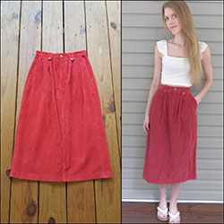 Corduroy Skirt Outfit, Pattern M, Pink M: Skirt Outfits  