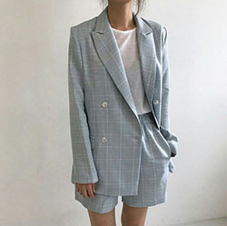 Short Suit Outfits, Light Blue Outfit: Suit Outfits  
