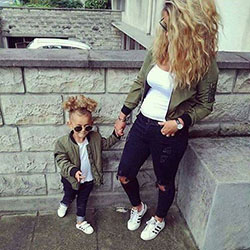 Image may contain: one or more people, people standing, shoes, sunglasses, child and outdoor: Trendy Plaid Blazer,  Mom And Daughter Matching Clothes,  Mom Daughter Outfit,  Parent And Child Outfits,  Trendy Mom And Daughter Outfit,  Mom And Kids Matching Outfit  