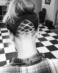 Exotic styles for undercut designs mermaid, Buzz cut: Hairstyle Ideas,  Bob Hairstyles,  Buzz cut,  Hair tattoo  